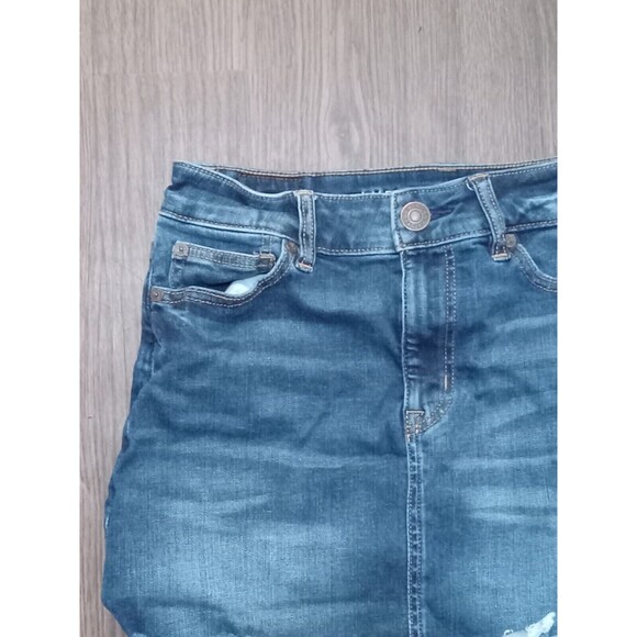 American Eagle Next Level stretch Mini Skirt Womens Size 4 Raw Hem High Rise - Picture 2 of 8